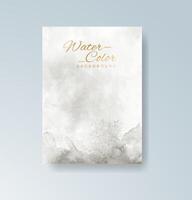 Peach and plum watercolor blend card for romantic uses. vector