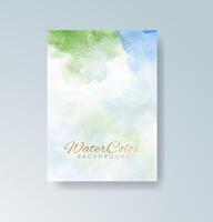 Sky gradient watercolor background for ethereal cover visuals. vector
