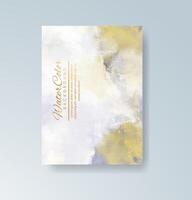 Aurora-inspired watercolor card in dreamy greens and purples. vector