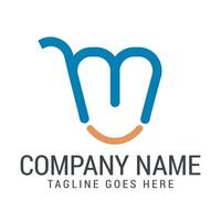 Creative Letter M Ecommerce and Smile Modern, and Elegant Logo Design Templates vector
