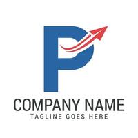 Creative Letter P Payment or Send Modern, and Elegant Logo Design vector