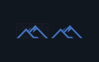 ice mountain icon vector