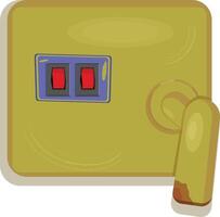 Old electrical switchboard with red switches vector