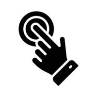 Trendy glyph icon showing fingertip gesture touch action vector