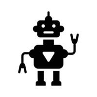 Ready to use glyph icon of futuristic robot vector