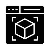 A trendy glyph icon of 3d modelling website vector