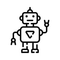 Ready to use outline icon of futuristic robot vector