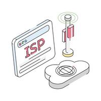 Get a glimpse of this premium isometric icon showing web storage vector