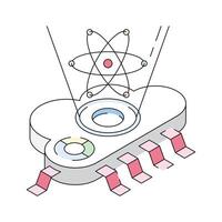 Quantum computing isometric icon is ready for premium use vector