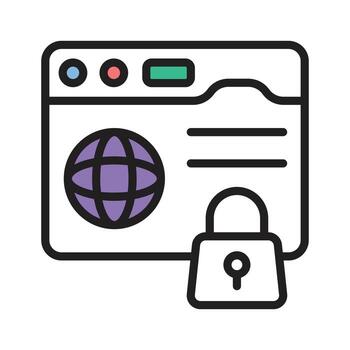 Take a look at this latest line icon of secure website vector
