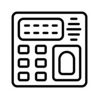 Get this amazing linear style icon of biometric machine. vector
