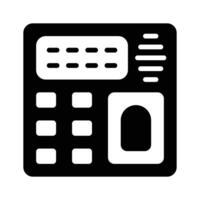 Get this amazing glyph style icon of biometric machine vector