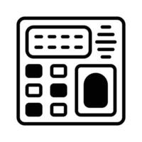 Get this amazing glyph style icon of biometric machine. vector