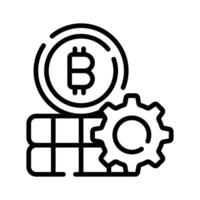 Visually engaging outline icon of crypto management vector
