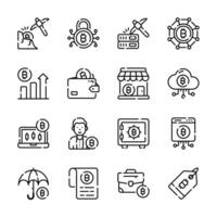 Check out handy bundle of bitcoin and crypto assets outline icons vector