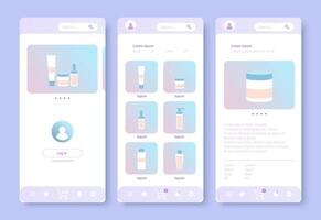 Online Shopping Design Interface Template for Mobile App. vector