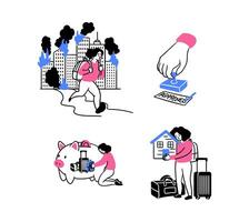 Financial decisions in uncertain situations vector
