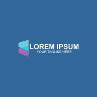 lorem ipsum logo design for digital business or technology with creative illustration vector