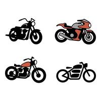 unique Four different motorcycle styles isolated on white background vector