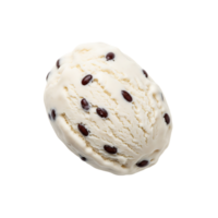 Vanilla Ice Cream Scoop Red Bean isolated on a transparent background png