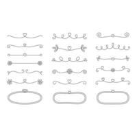 Decorative borders and frames isolated on white background vector