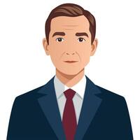 businessman man in a suit and tie avatar vector