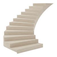 Steps to Success, Abstract Stairway Representing Growth and Progress. Cut Out, Clipping Path on Transparent Background. png