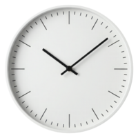 Elegant White Round Clock , Time Symbol on Transparent Background for Design Use. png