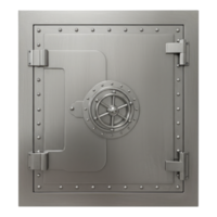 Impenetrable Fortress Door Representing Data Security. Cut Out, Clipping Path on Transparent Background. png