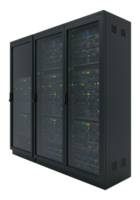 Data Center Server Racks for Hosting and Cloud Computing. Cut Out, Clipping Path on Transparent Background. png