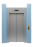 Modern Elevator with Closed Doors Isolated on a Transparent Background. Cut Out, Clipping Path. png