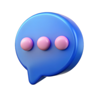 Blue Chat Bubble with Typing Indicator Messaging Live Conversation Icon png
