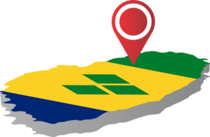 Saint Vincent and the Grenadine country map location png