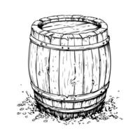 barrel silhouette, black and white barrel vector