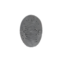 Preto e branco abstrato Projeto características circular padronizar semelhante a impressão digital, conjunto contra avião transparência fundo. intrincado linhas crio sentido do profundidade e textura, evocando moderno png