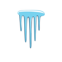 Blue paint drip design with glossy finish, resembling liquid flowing downward. image has modern and artistic style, suitable for creative projects png