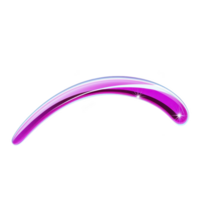 Vibrant, curved, purple swoosh with glossy finish and sparkling highlights, set against transparent background, conveys sense of motion and energy png