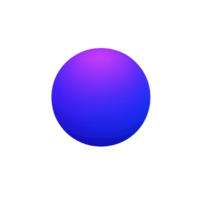 vibrante gradiente esfera com suave transição a partir de roxa para azul, conjunto contra avião fundo. esfera lustroso superfície reflete luz, criando moderno e abstrato visual png