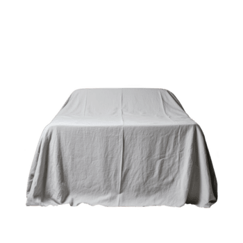 White cloth draped over unseen object creates mysterious and intriguing scene, suggesting hidden contents beneath fabric. smooth texture and neutral color add sense of calm and curiosity png