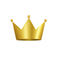 Shiny golden crown with three points and round tips symbolizes royalty and power. crown is simple yet elegant, set against transparent background, making it versatile for various uses png