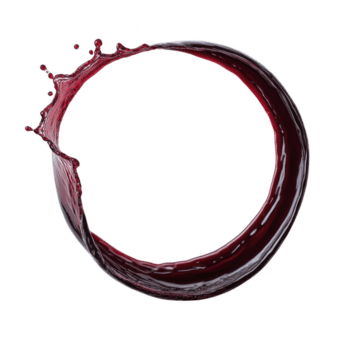 dynamique éclaboussure de rouge du vin formes parfait cercle contre transparence arrière-plan, capturer mouvement et élégance. vif Couleur et fluide forme créer sens de énergie et sophistication png