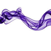 Flowing, abstract purple smoke pattern swirls gracefully against transparency background, creating sense of movement and elegance. translucent waves form intricate shapes and curves png