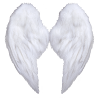 White angel wings with soft feathers create heavenly and ethereal appearance, symbolizing purity and grace. These wings are often associated with fantasy and spiritual themes png