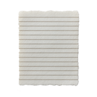 Textured sheet of lined paper with rough, torn edge, perfect for notes or creative projects. paper natural color and unique texture add rustic charm png