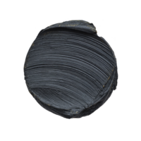 Textured, circular brushstroke in dark gray with subtle highlights creates abstract, artistic design. brushstroke layered appearance adds depth and movement, evoking sense of creativity png