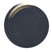 Circular abstract design with concentric textured lines and hint of gold accent creates modern and artistic feel. dark color palette adds depth and sophistication png