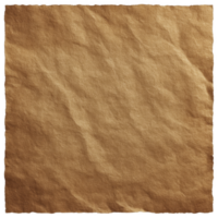Textured brown paper background with crumpled appearance, ideal for creative projects or as rustic backdrop. paper natural tone adds warmth and character png