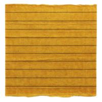 Textured, yellow lined paper with rough edge, ideal for notes or creative projects. warm tone and rustic feel add vintage touch to any design png