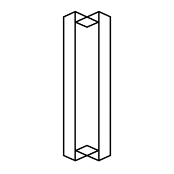 Questo Caratteristiche minimalista geometrico design con intersecano Linee formatura simmetrico modello. nero Linee creare tre dimensionale illusione, somigliante alto, stretto struttura con triangolare png