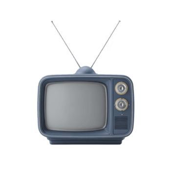 vintage azul televisão com antenas e dials evoca nostalgia e retro charme. clássico Projeto luzes evolução do tecnologia e meios de comunicação png